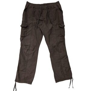 Daniel Hechter Pants Mens 42 Brown Cargo Drawstring Waist Pockets Casual Outdoor
